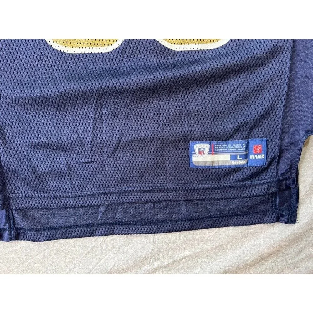 Saint Louis Rams Jackson NFL Jersey Boys Large Blue Short Sleeve‎ Pullover.